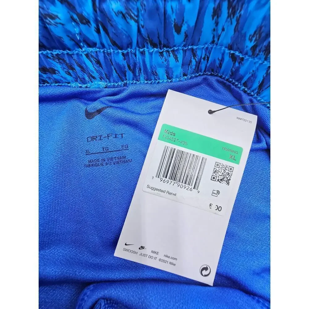 Nike One Girl's Size XL Loose Fit Blue Athletic Shorts